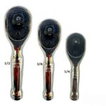 Kit 3 mini chiave a cricchetto da 1/2 3/8 1/4 reversibile 72 denti cromo vanadio