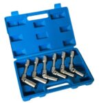 Kit 6 chiavi bussola snodate per candelette auto diesel da 8 a 16 mm lunghe