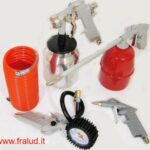Kit accessori professionali per compressore 5 pz con attacco a baionetta