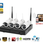 Kit videosorveglianza wireless nve 4 canali 4 telecamere ip wifi+nvr+ monitor 10