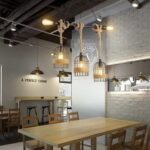 Lampadari a corda di canapa ms03-5