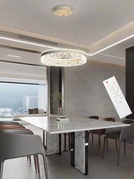 Lampadario-a-Led-con-luci-incorporate-V613-Bianco-big-8557-847.jpg Lampadario a led con luci incorporate v613 - immagine 1