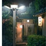 Lampione led solare per giardino da 300w faro con sensore di movimento e telecomando