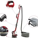 Levigatrice a collo lungo per cartongesso 750 watt ø 225 mm sistema di aspirazione testa orientabile 6 dischi abrasivi e valigetta