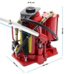 Martinetto idraulico a bottiglia 20t 260-510mm - uso pneumatico e manuale, cric professionale