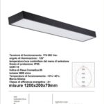 Plafoniera led da sospensione, nera o bianca, 38w incluso cavo