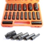 set bussole boccole esagonali per pistola avvitatore pneumatico set 18 pz da 1/2'' da 8 a 32mm