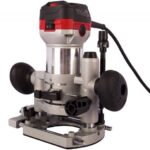 Fresatrice verticale per legno 710 w base a immersione e trimmer con custodia per attrezzi