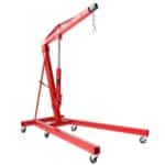 Gruetta idraulica da officina per sollevamento, gru manuale pieghevole con doppia pompa, carico max 2000kg