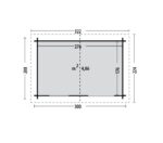 Casetta da Giardino in Legno d' Abete Nordico(19mm) - 246x200 cm - Senza Pavimento ITALFROM501 - immagine 2