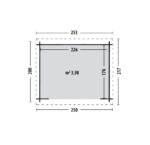 Casetta da Giardino in Legno d' Abete Nordico(28mm) - 250x200cm - Senza Pavimento ITALFROM500 - immagine 2