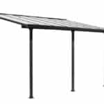 Tettoia in Alluminio Grigio Antracite tetto in Policarbonato, 3 Piedi -  295 X 420 cm