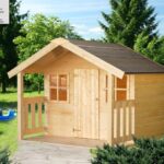 Casetta da Giardino per Bambini in Legno d' Abete Nordico(16mm) - 112X180cm - Pavimento Incluso - ITALFROMBABY01