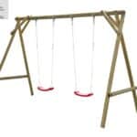Altalena da Giardino per Bambini in Legno d' Abete Nordico - Italfrombaby05