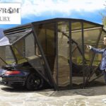 Garage per Auto Gazebcar ITALFROM® Luxury in Ferro Zincato Verniciato - cm 330x710