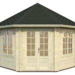 Casetta da Giardino Ottagonale in Legno d' Abete Nordico(44mm) - Diametro 421 cm