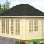 Casetta da Giardino Esagonale in Legno d' Abete Nordico(44mm) - Diametro 421/571 cm