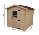 Casetta da Giardino Alpina 2020 in Legno Massello non Trattato - cm 195X195cm - ITALFROM 430 - immagine 2