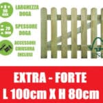 Cancelletto in Legno di Pino con Doghe per Steccato - Dimensioni: L 100cm x H 80cm