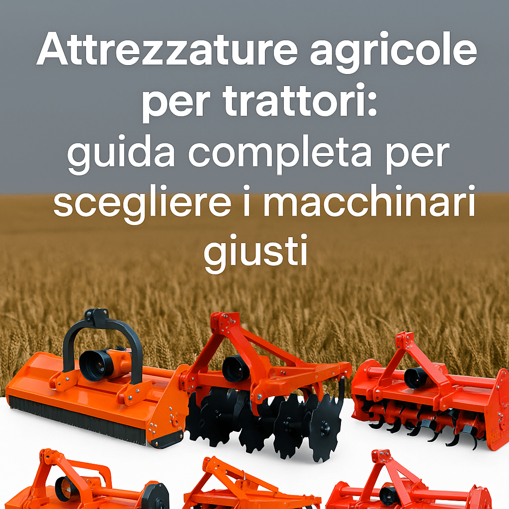 Attrezzature agricole per trattori.