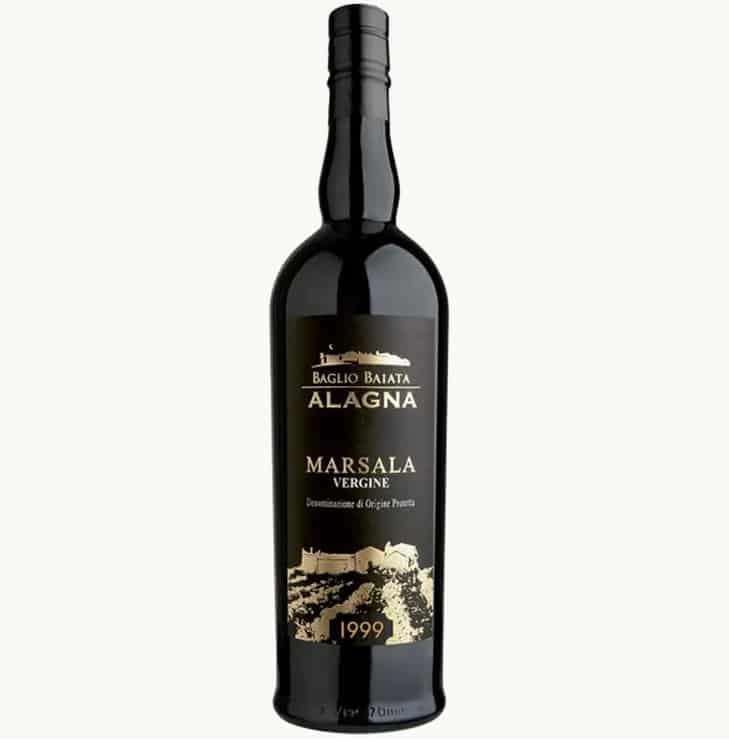 Marsala Vergine 1999 DOP – Vino Liquoroso Secco Siciliano d’Eccellenza Bottiglia di Marsala Vergine 1999 DOP vino liquoroso secco siciliano Alagna Vini, invecchiato oltre vent’anni in botti di rovere.