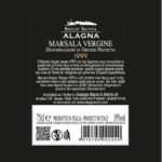 Etichetta del vino Marsala Vergine 1999 DOP Alagna Vini, vino liquoroso secco siciliano invecchiato in botti di rovere.