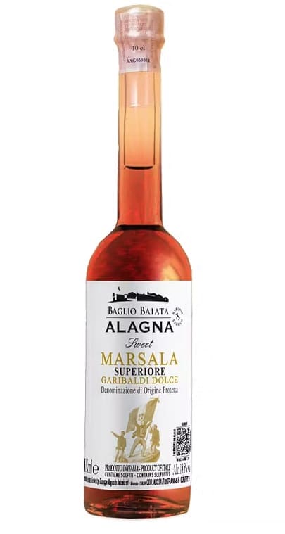 Marsala Superiore Garibaldi Dolce 10cl vino liquoroso siciliano D.O.P. dolce in formato turistico