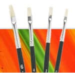 PENNELLI  CWR PUNTA PIATTA IN SETOLA  N° 6  CONF. 12 PEZZI