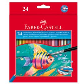 PASTELLI  FABER CASTELL- ACQUERELLABILI A 24 COLORI