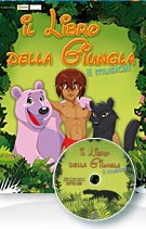 LIBRO FIABE PER BAMBINI 'IL LIBRO DELLA GIUNGLA-IL MUSICAL-CON CD' - cm 19X22 - 32 pagEsente IVA ART. 74 DPR 633 /72.
