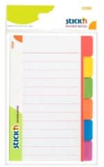INDICIZZATORI NOTES PAGINE ADESIVI  STICK'N  - mm 100X150 - 60 FOGLI - COLORI NEON - ASSORTITI