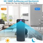 Mini Telecamera HD 1080p Portatile – Rotazione 180°, Visione Notturna, Rilevamento