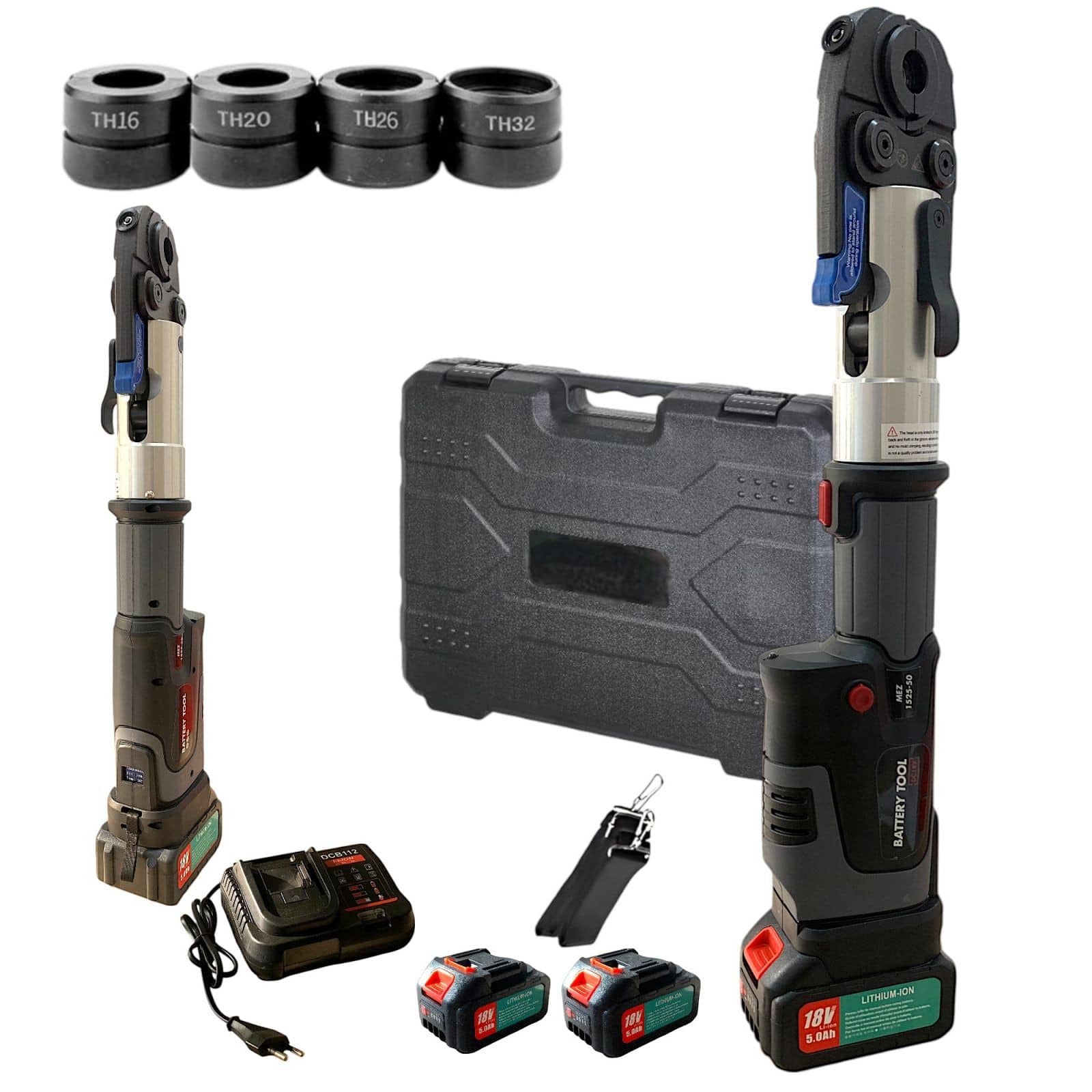 Pinza Pressatrice a Batteria per Multistrato con Matrici TH16-20-26-32mm Pinza Pressatrice a Batteria per Multistrato con Matrici TH16-20-26-32mm - immagine 1