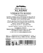 Etichetta Vermouth Rosso vino aromatizzato dolce Sicilia