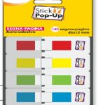 INDICATORI ADESIVI-  140 segnapagina 12 X 45 mm - COLORI NEON