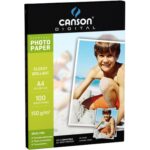RISMA 10 + 5 Fogli  CARTA CARTA FOTOGRAFICA  CANSON GLOSSY -  180gr -  A4