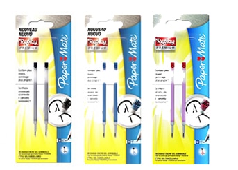 CONF.  2 REFILL PER PENNA  PAPER MATE REPLAY PREMIUM GEL