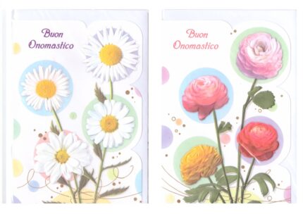 CONF.  12 PEZZI  BIGLIETTI  AUGURI  ONOMASTICO   MIS 11,5X17