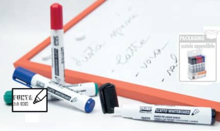 MARKER PER LAVAGNA PUNTA 2 MM CONF. 10 PZ 3 COLORI