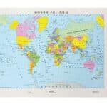 CARTA GEOGRAFICA DA BANCO CM.42x29,7 - ITALIA POLITICA/FISICA