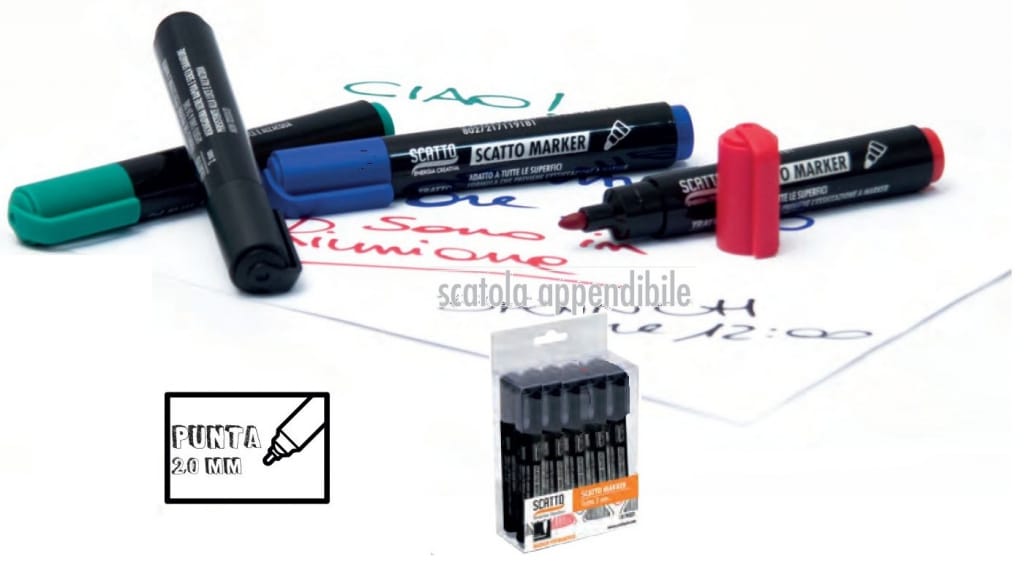 zoom_13630-0-61923725.jpg MARKER INDELEBILI PUNTA TONDA NERO CONF. 10 PZ - immagine 1