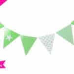FESTONE 20 BANDIERINE PARTY VERDE 350 CM