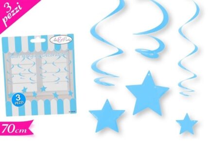 FESTONE PENDENTE AZZURRO CONF. 3 PEZZI
