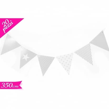 zoom_13739-0-59d65871.jpg FESTONE 20 BANDIERINE PARTY GRIGIO 350 CM - immagine 1