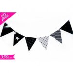 FESTONE 20 BANDIERINE PARTY NERO 350 CM
