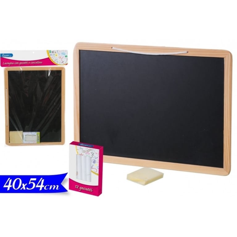 zoom_13772-0-59dcd31d.jpg LAVAGNA 54X40 CM CON GESSETTI E CANCELLINO - immagine 1