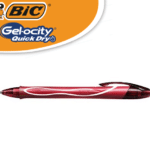 PENNE SFERA GEL BIC GELOCITY QUICK DRY ROSSO CONF. 12 PEZZI