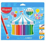 PASTELLI PASTELLONI  MAPED MAXI JUMBO TRIANGOLARI  A 24 COLORI