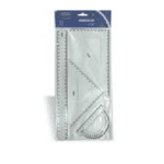 SET 2 SQUADRE 21 CM + RIGA 30 CM + GONIOMETRO 180°