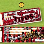 CONF. 20 BIGLIETTI INVITI COMPLEANNO MILAN ROSSONERO